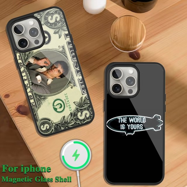 Handyhülle Scarface Tony Montana mit MagSafe Magnet für iPhone 11 12 13 14 15 Pro Max Plus Multicolor - Bild 1