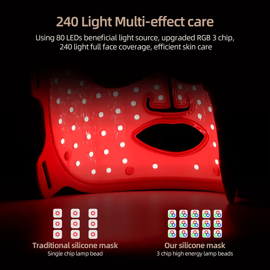 foreverlily Silikon-LED-Maske für das Gesicht, Unisex - Bild 2