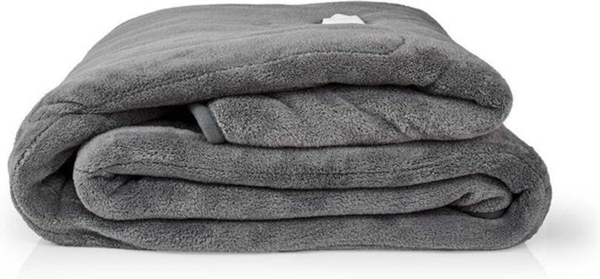 Nedis Elektrische Bettdecke Grau mit Fleece-Material und 120 W Leistung, B/H/T: 180 x 201 x 2 cm - Bild 4