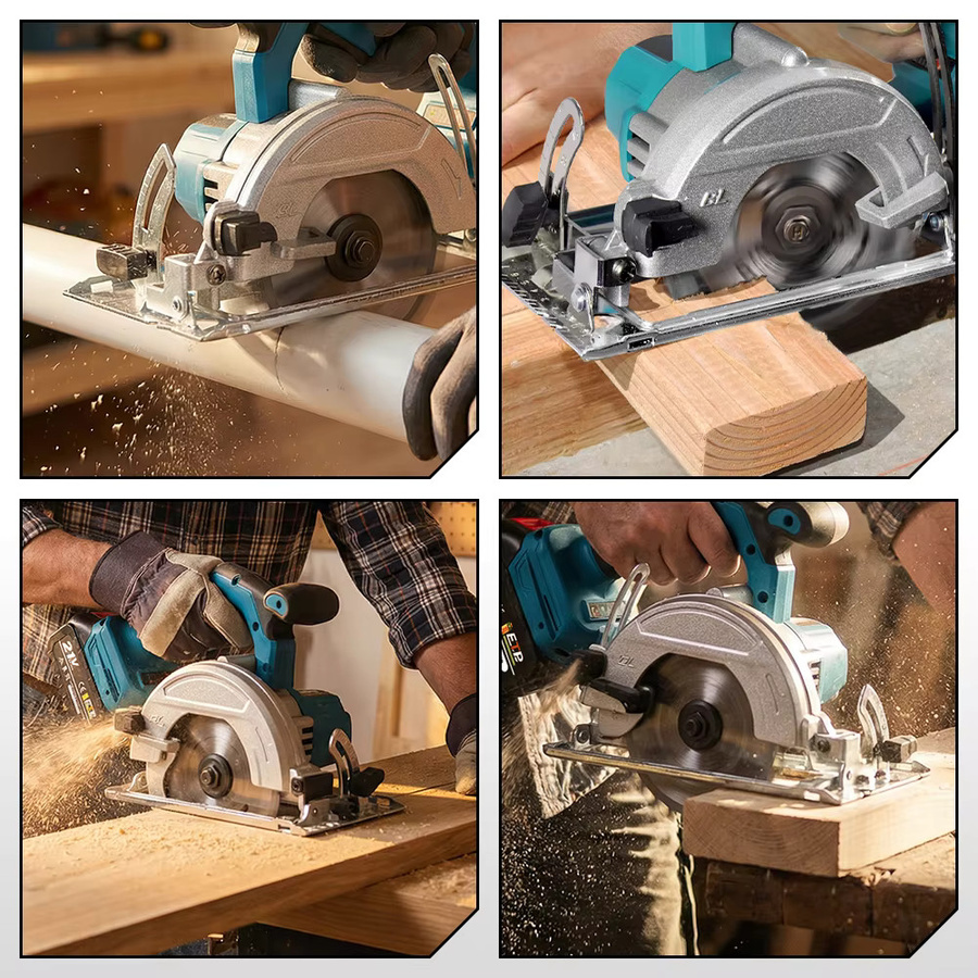 Yofidra Bürstenlose Elektrische Kreissäge 125 mm für Holzbearbeitung, kompatibel mit Makita 18 V Akku - Bild 2