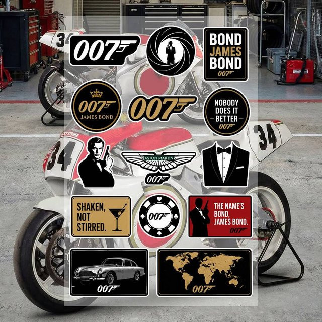 007 Ästhetische Graffiti-Aufkleber aus wasserfestem PVC in Multicolour für Motorrad, Skateboard, Auto und Helm - Bild 1