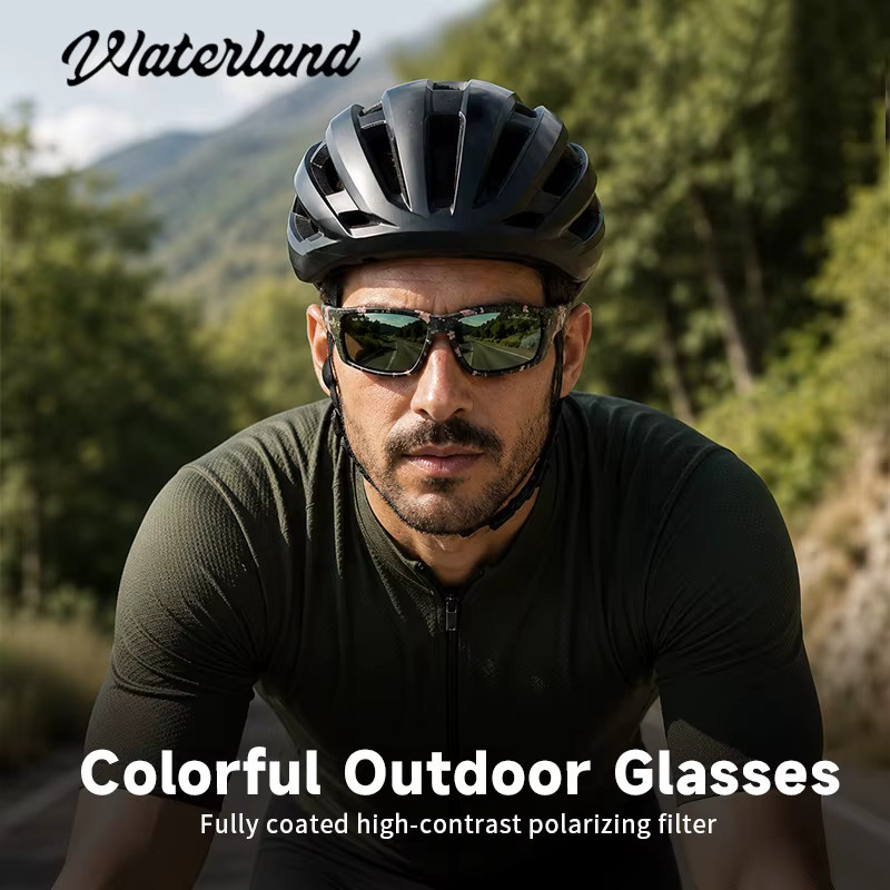 Waterland Sportsonnenbrille, TR90, Vollrand, polarisiert, Unisex - Bild 2