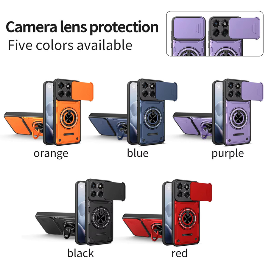 Hybrid-Cover Schutzhülle für Motorola Moto Edge 70 60 50 Fusion 60 Pro G86 G56 G06 G15 G05 mit Schiebe-Kameralinsen-Schutzring in Blau - Bild 6