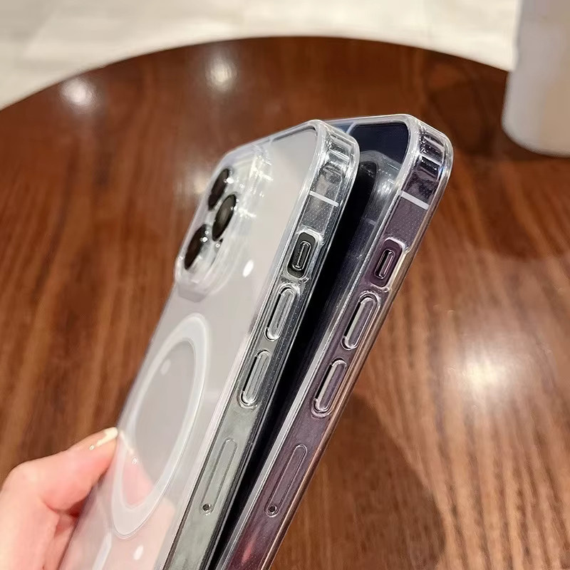 Transparente MagSafe-kompatible magnetische kabellose Ladehülle für iPhone 7 bis iPhone 17 Pro Max Plus, stoßfeste Schutzhülle - Bild 4