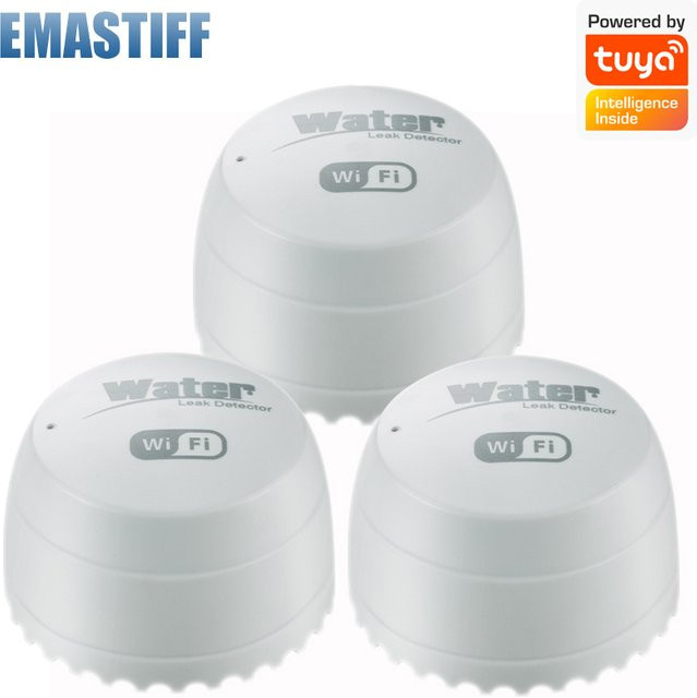 eMastiff WLAN-Wasserleckdetektor in Weiß mit Fernüberwachung via Smart Life App - Bild 1