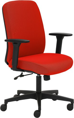 Mayer Sitzmöbel Drehstuhl rot mit Stoffbezug und Höhenverstellung, B/H: 70 x 62 cm - Bild 1