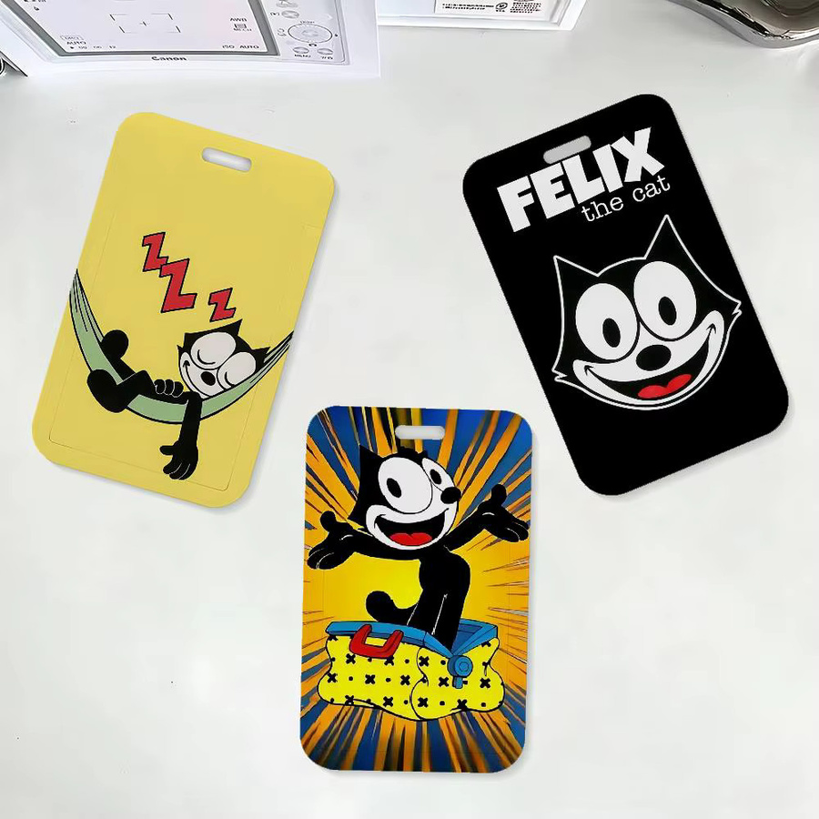 Felix The Cat Ausweishalter mit Umhängeband aus Kunststoff für Schule und Büro - Bild 3