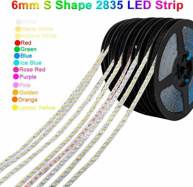 DENGKOO Neon Flex LED-Streifen Weiß, Biegbares DIY Neon-Lichtband aus Silikon, 12V DC, 120 LED/m, 6mm Breite - Bild 1