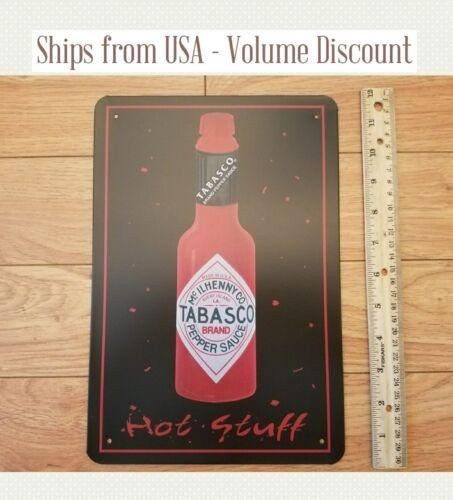 Tabasco Retro Metallschild in Rot, Breite: 20 cm, Höhe: 30 cm - Bild 1