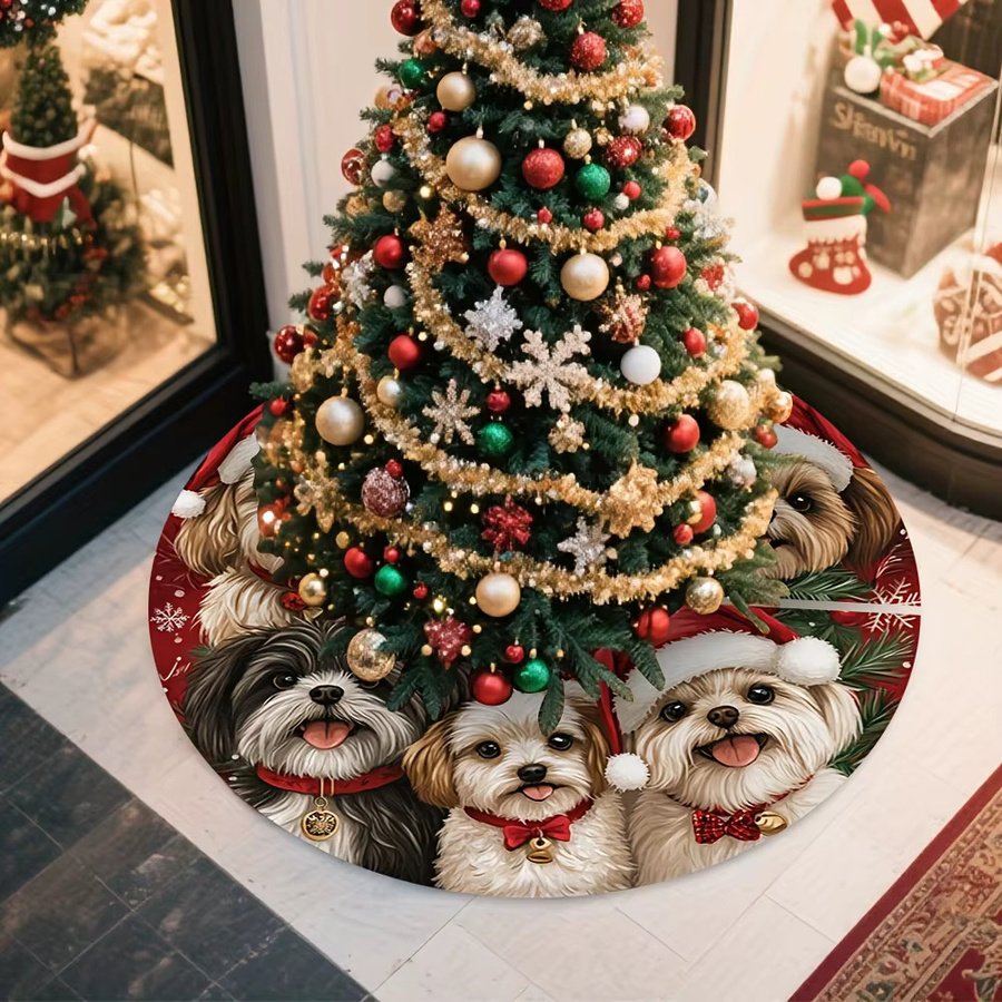 VIKAMA Weihnachts-Hundebaumrock in Multicolour aus Textil für deinen Weihnachtsbaum - Bild 4