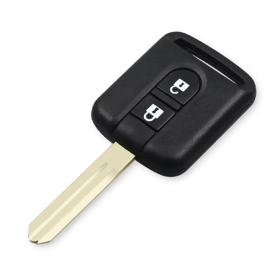 Keyyou 10er Set Ersatz Auto Schlüssel Chale Fob mit 2 Tasten für Nissan Qashqai Navara Micra NV200 Patrol Y61, Farbe: Schwarz - Bild 2
