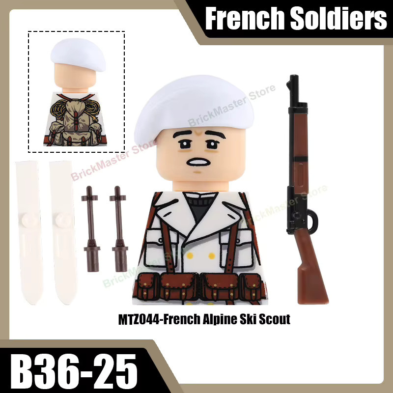 BRICKPANDA Französische Alpentruppen Soldatenfiguren Bausteine, Militär, Zubehör - Bild 2