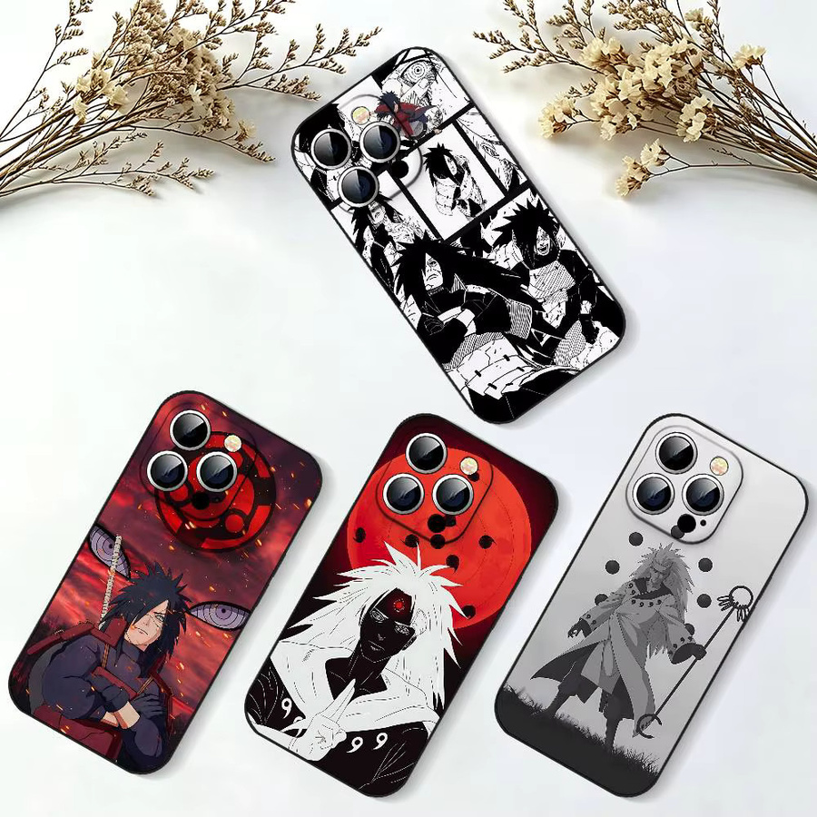 Stoßfeste Handyhülle Naruto Uchiha Madara in Schwarz für iPhone 11 bis iPhone 17 Pro Max - Bild 2