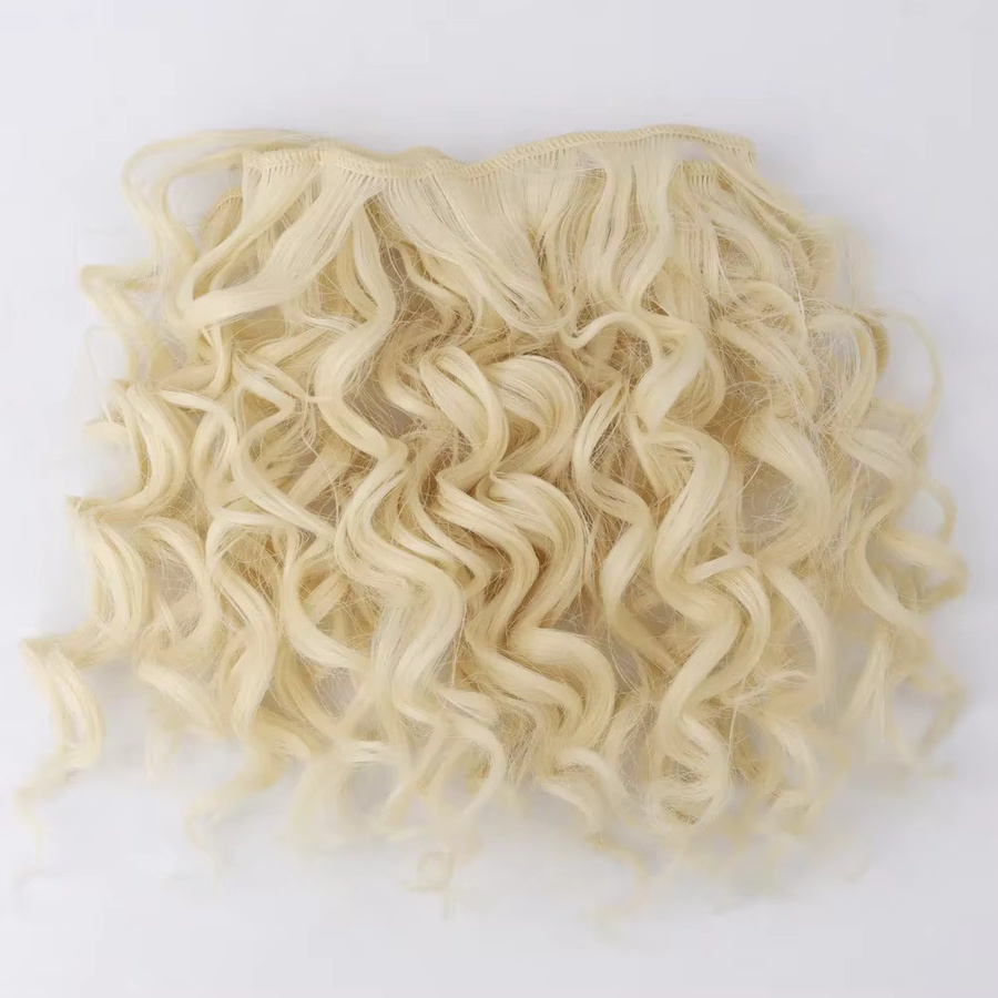 Miao Mama ai wawa, Lockiges Puppenhaar, Blonde Farbe, 15cm, Zubehör - Bild 2