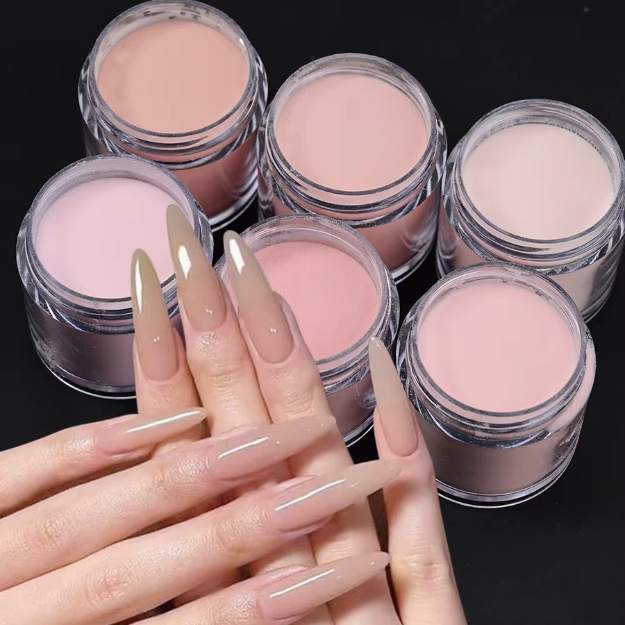 MAFANAILS Acrylpulver Nail Art, Nude/Rosa, 6x 7g, Matt - Bild 2