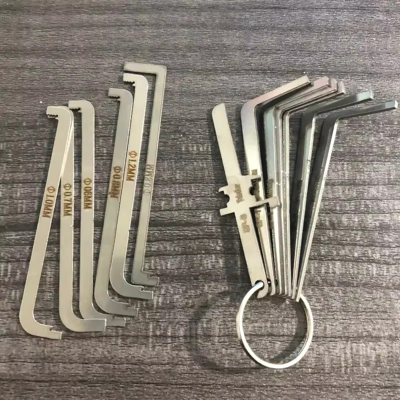 ITSkey 6/7-teiliges Schlüsseldienst-Werkzeug Set mit Doppelkopf-Spannungsschlüssel als Ersatz-Drehwerkzeug-Set - Bild 2