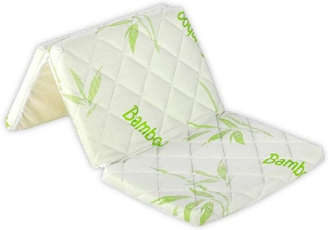 Lorelli faltbare Matratze Air Comfort Bambus in Weiß, B/T/H: 120 x 60 x 6 cm - Bild 1