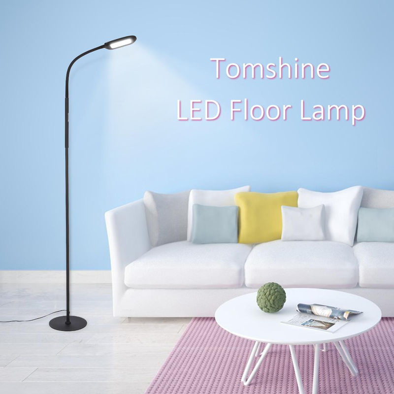 Tomshine LED-Stehlampe mit Fernbedienung und Touch-Steuerung, dimmbar, Schwarz - Bild 6