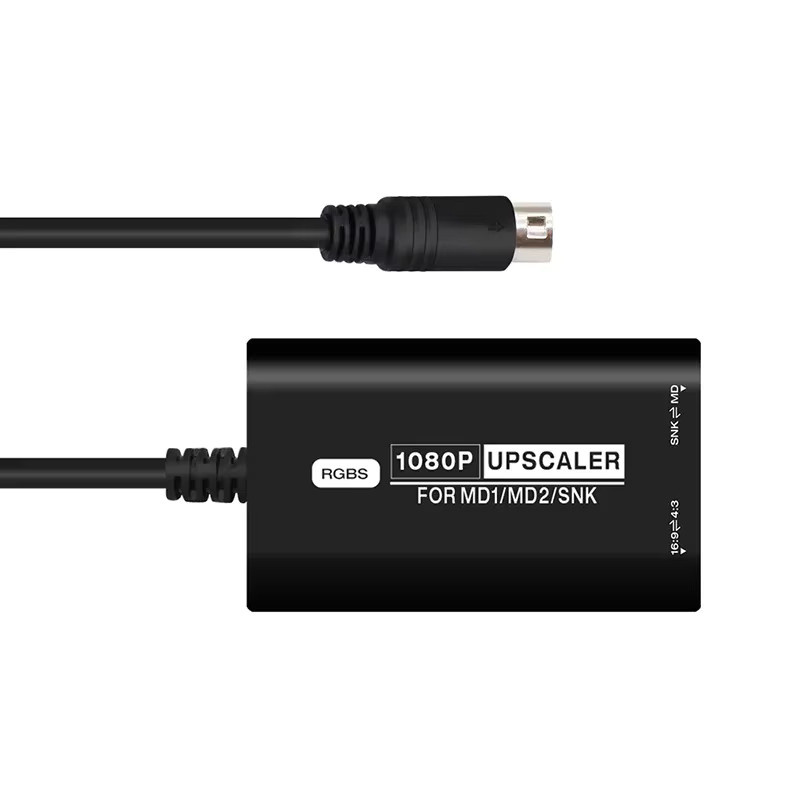 Ren Tian Ge RGBS Upscaler HDMI Konverter für SEGA MD1, MD2 und SNK Spielekonsolen in Schwarz mit 1080P Auflösung und 16:9/4:3 Aspektverhältnis Schalter - Bild 3