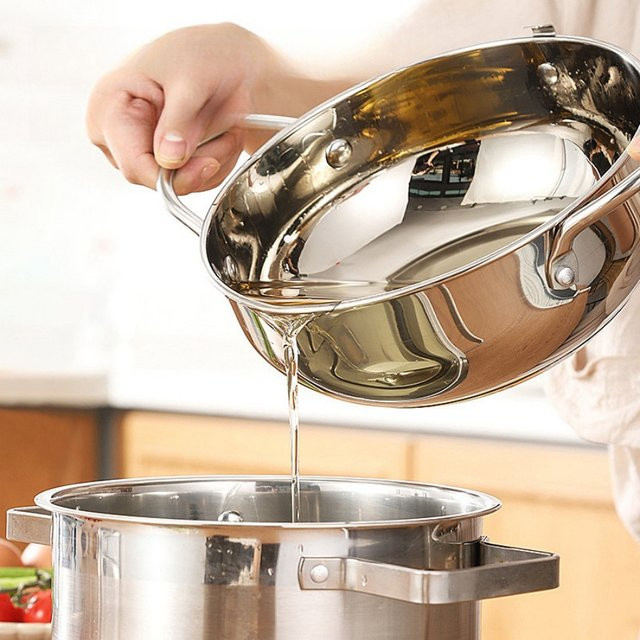 BAIJL Tempura-Fritteuse aus Edelstahl mit Thermometer und Deckel, Silber - Bild 1