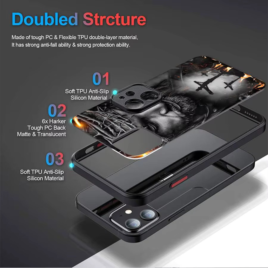 Jesus Design Kombiniertes Funda Handyhülle für iPhone Modelle in Mehrfarbig - Bild 5