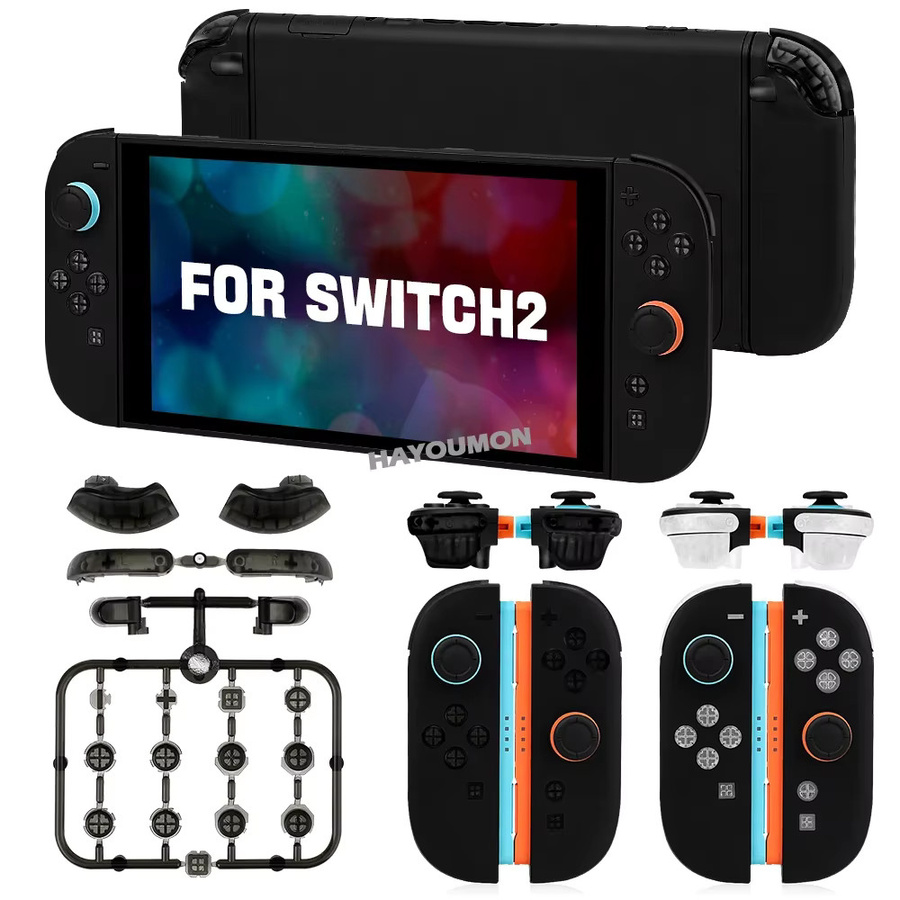 HeroAngel Tastensatz für Nintendo Switch 2 Joypad Ersatzteil-Set in Pink und Multicolour mit ABXY, D-Pad, C, Home, Release und Trigger-Tasten - Bild 2