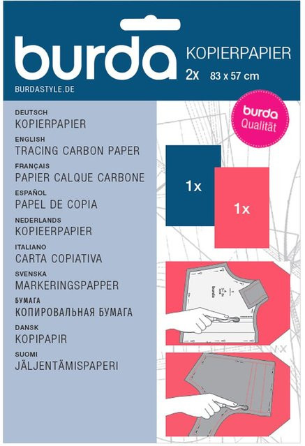 Burda Kopierpapier in Blau und Rot - Bild 1