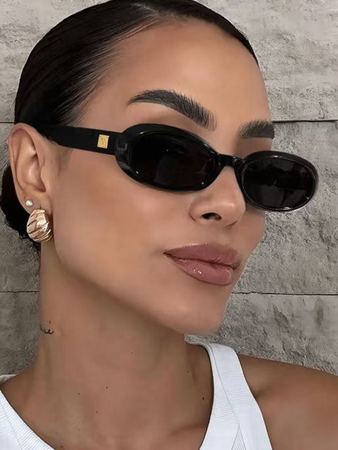 CAIPAI Sonnenbrille, oval, Vollrand, Kunststoff, schwarz, Damen - Bild 1