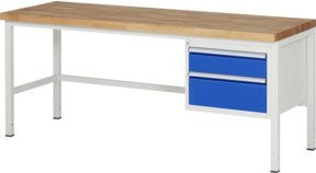 Rau Werkbank 8123A1 mit 2 Schubladen, Multicolor, B: 200 cm, T: 70 cm, H: 84 cm - Bild 1