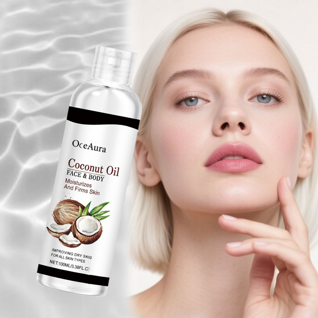 OceAura Kokosöl-Körperöl, 100 ml, für Gesicht und Körper, trockene Haut - Bild 1