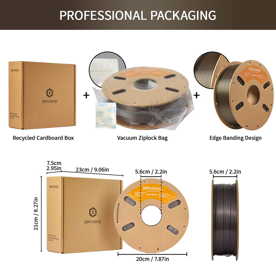 Eryone Ultra Silk PLA Filament 1,75mm für FDM 3D-Drucker, Rot, 5 kg - Bild 6