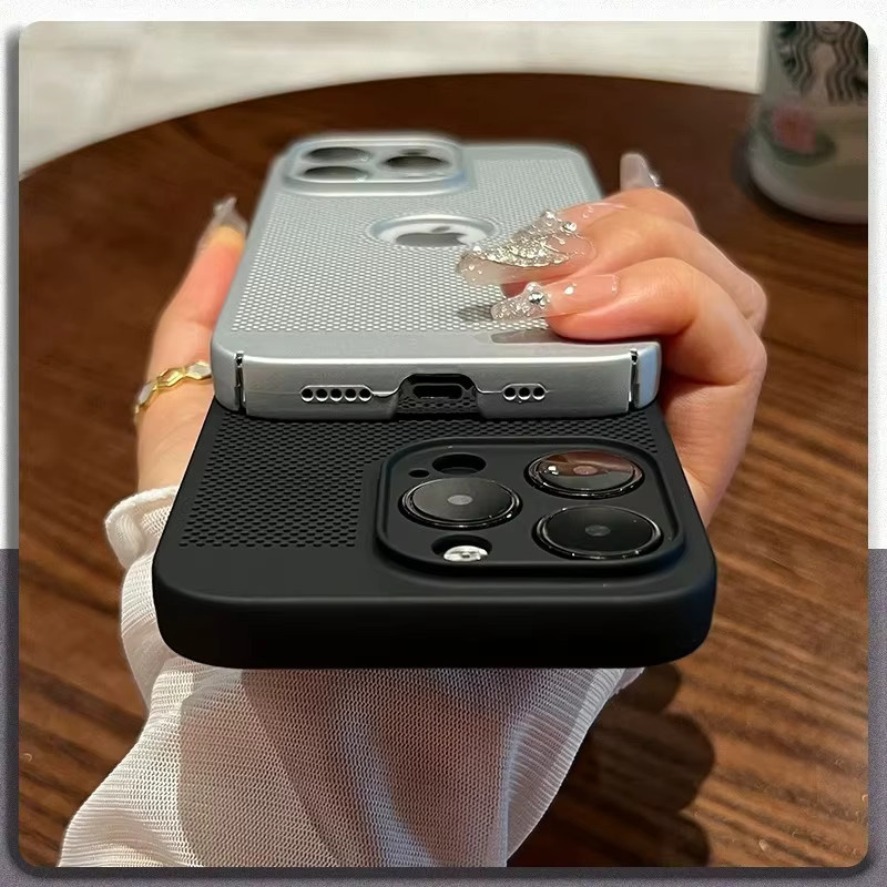 Harte Stoßstange Schutzhülle mit Wärmeableitung für Apple iPhone Modelle in Silber - Bild 3