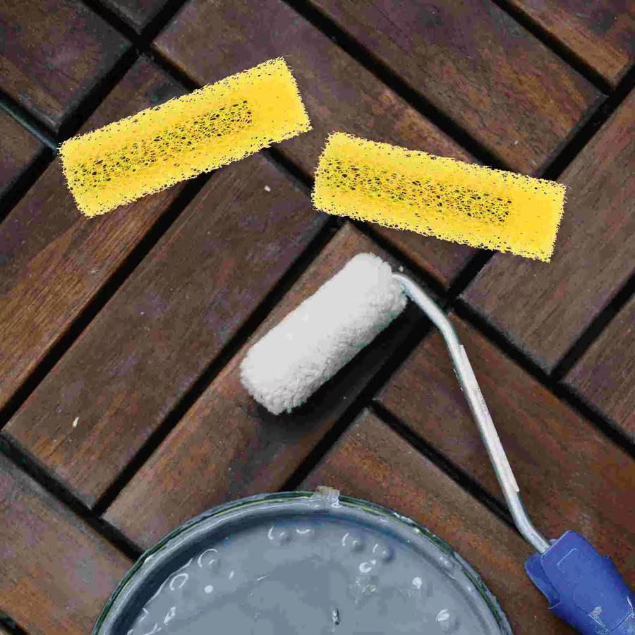 10 Stück Schaumstoff-Rollpinsel Gelb zum Erstellen von Texturen und Strukturen - Bild 3