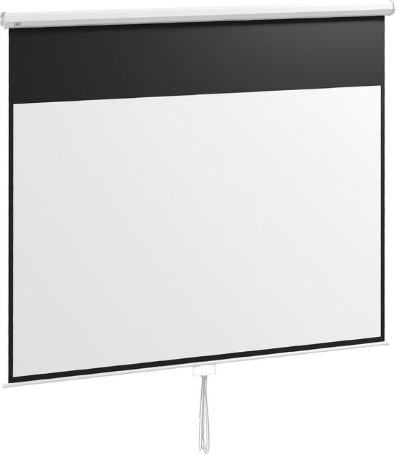 HOMCOM Beamer Leinwand 120 Zoll in Weiß, 16:9 Format für HD und 4K Projektion, B/H: 283 x 192 cm - Bild 1