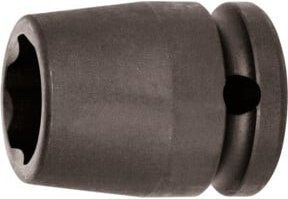 Ko-Ken IMPACT Steckschlüsseleinsatz 6-kant Surface Drive, 1/2 Zoll, Schlüsselweite: 15 mm, Schwarz, Edelstahl - Bild 1