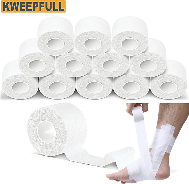 KWEEPFULL Sportklebeband Weiß für Sportler und Gymnastik, Rückstandsfrei und Leicht Reißbar - Bild 1