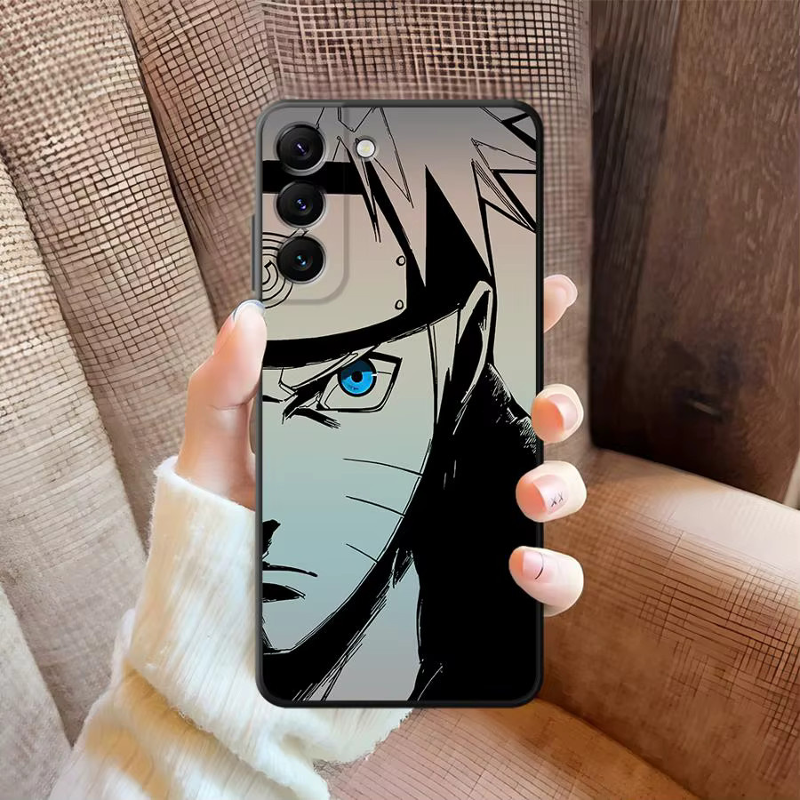 Schwarze Anime N-arutos Handyhülle für Samsung Galaxy A-Serie (A03s, A12, A13, A15, A16, A17, A20, A40, A50, A04, A05, A06) - Bild 2