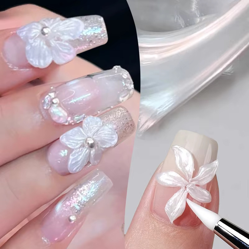 BORN PRETTY 5D Modellier-Gel Nagellack, Perlweiß, 5g - Bild 4