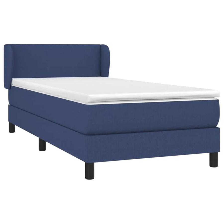 vidaXL Boxspringbett Hybrid mit Matratze Blau B/T/H: 90 x 200 cm - Bild 2
