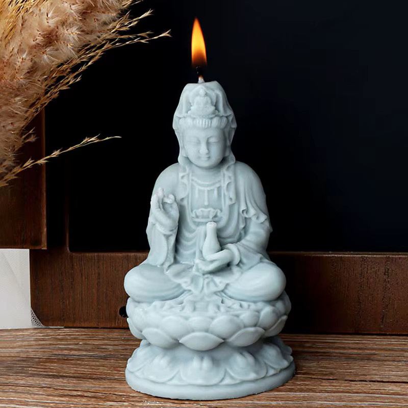 Silikonform für 3D Buddha Guanyin Duftkerzen und Gipsfiguren in abstrakter Skulptur-Optik zur Tischdekoration - Bild 3