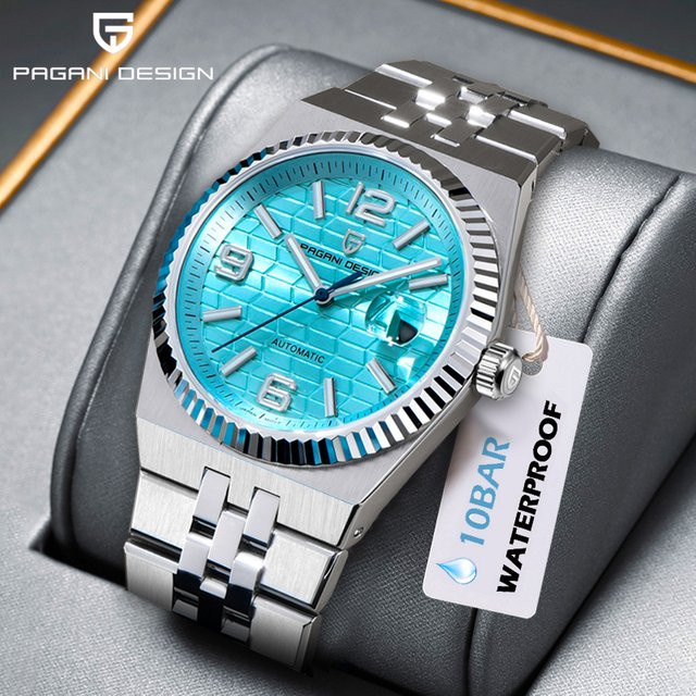 PAGANI DESIGN Armbanduhr Automatik, Edelstahl, Silber, Herren - Bild 1