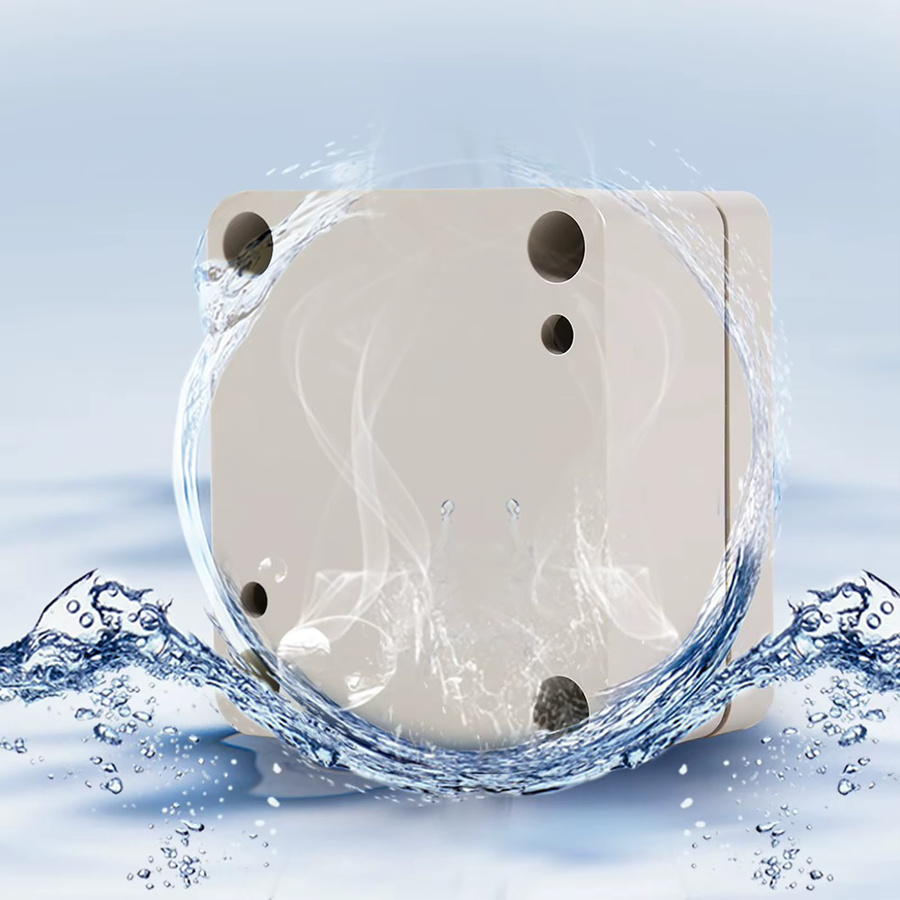 Wasserdichte Anschlussdose in Weiß für den Außenbereich als elektrisches Gehäuse und Verkabelungsanschlusskasten - Bild 2