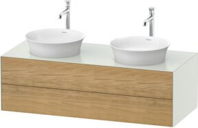 Duravit Waschtischunterschrank White Tulip in White, Breite: 130 cm, Tiefe: 55 cm, Höhe: 40,8 cm, mit 2 Schubladen - Bild 1