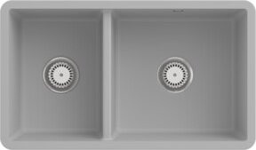 Villeroy & Boch Unterbauspüle Subway 80U in Grau mit Ablauggarnitur und Exzenter aus CeramicPlus Keramik - Bild 1