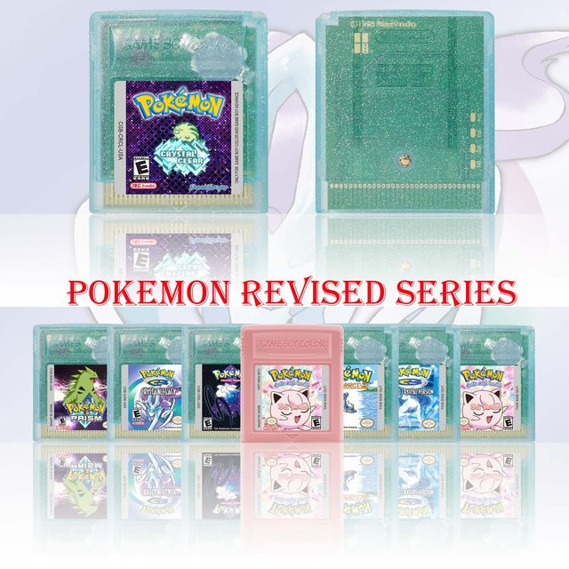 Bandai Pokemon Crystal Clear Orange Prism Polished Serie GBC Spielmodul 16-Bit Videospielkarte - Bild 1