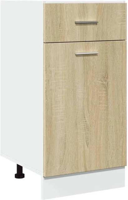 vidaXL Schubunterschrank Sonoma-Eiche aus Holzwerkstoff, Farbe: Braun, B/T/H: 40 x 46 x 81,5 cm - Bild 1