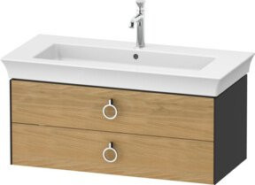 Duravit Waschtischunterschrank ohne Aufsatz White Tulip in Weiß glänzend, B/H/T: 98,4 x 41 x 45,8 cm - Bild 1