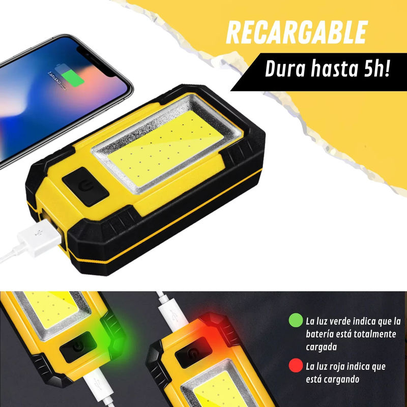 Heinast LED Taschenlampe wiederaufladbar in Schwarz für Camping und Arbeit - Bild 3