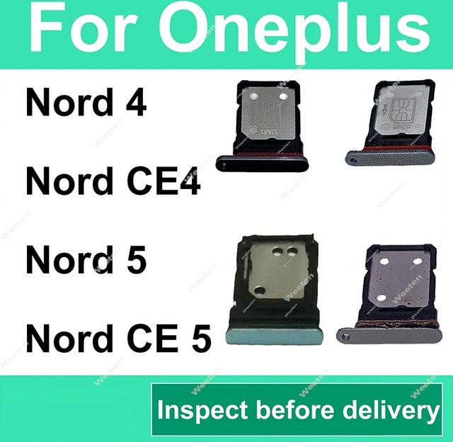 SIM-Kartenhalter für OnePlus Nord 4, Nord 5, CE4, CE5 5G in Schwarz als Ersatzteil mit Flexkabel und Kartenleser-Slot - Bild 1
