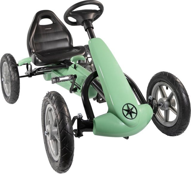 Lemodo Go Kart Tretfahrzeug, grün, Tretauto mit Leerlauf, ab 5 Jahre - Bild 1